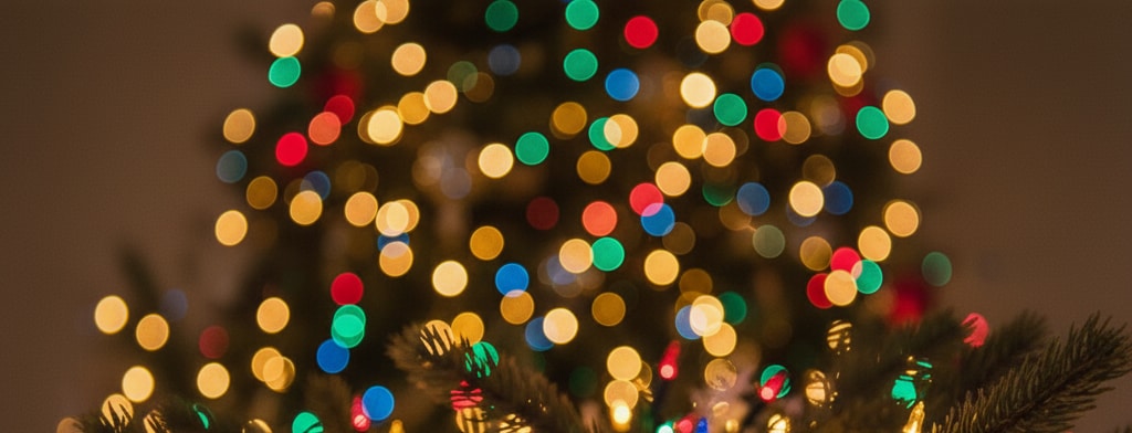 bokeh christmas lights Spokane