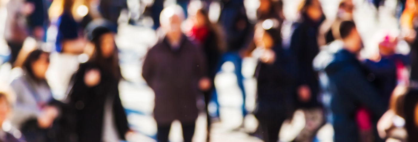 crowd walking Spokane